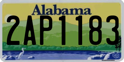 AL license plate 2AP1183