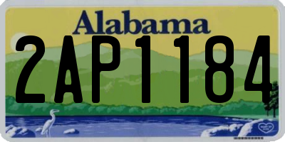 AL license plate 2AP1184