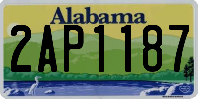 AL license plate 2AP1187
