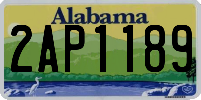 AL license plate 2AP1189