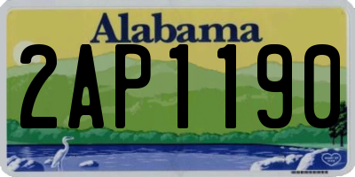AL license plate 2AP1190