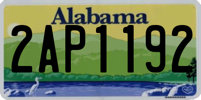 AL license plate 2AP1192
