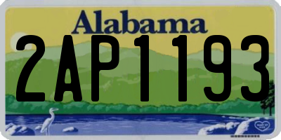 AL license plate 2AP1193