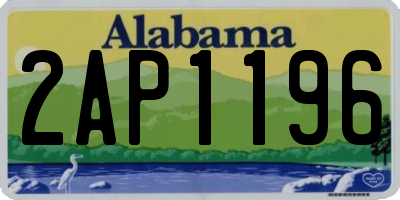 AL license plate 2AP1196