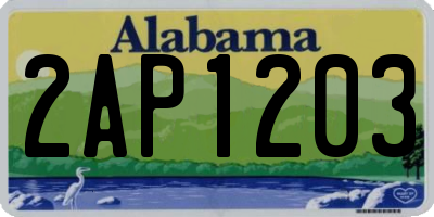 AL license plate 2AP1203