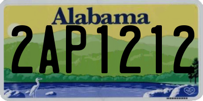 AL license plate 2AP1212