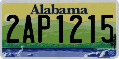 AL license plate 2AP1215