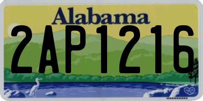 AL license plate 2AP1216