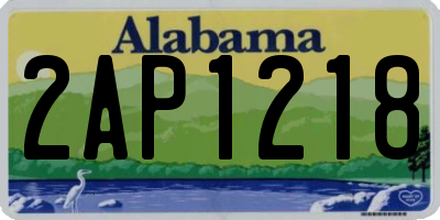 AL license plate 2AP1218