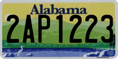 AL license plate 2AP1223