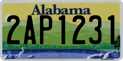 AL license plate 2AP1231