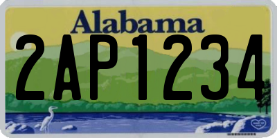AL license plate 2AP1234