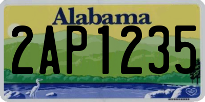 AL license plate 2AP1235