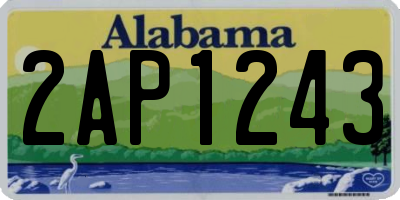 AL license plate 2AP1243