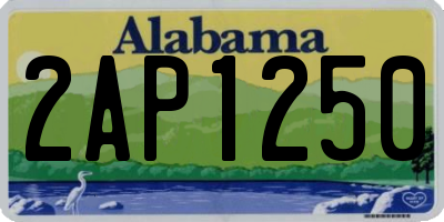 AL license plate 2AP1250