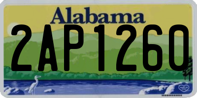 AL license plate 2AP1260