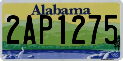 AL license plate 2AP1275