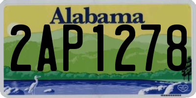 AL license plate 2AP1278