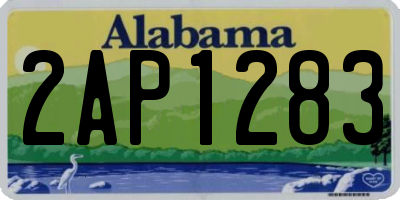 AL license plate 2AP1283
