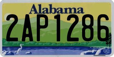 AL license plate 2AP1286