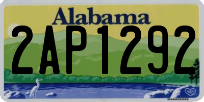 AL license plate 2AP1292