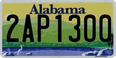 AL license plate 2AP1300