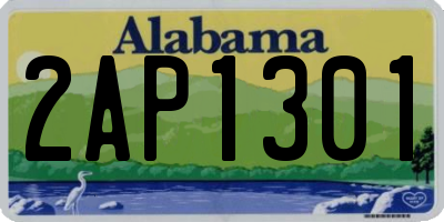 AL license plate 2AP1301