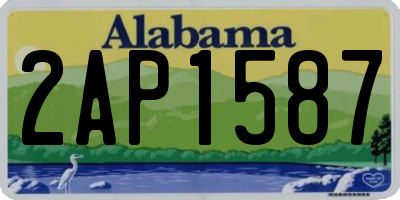 AL license plate 2AP1587