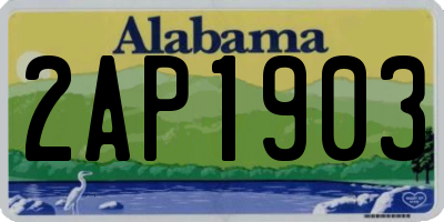 AL license plate 2AP1903
