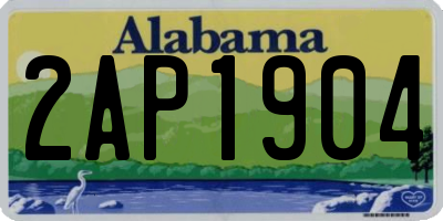 AL license plate 2AP1904