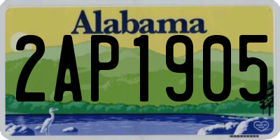 AL license plate 2AP1905