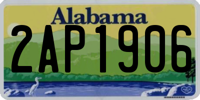 AL license plate 2AP1906