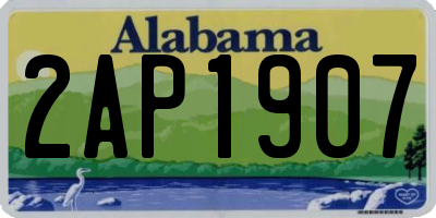 AL license plate 2AP1907