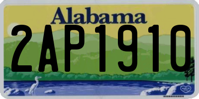 AL license plate 2AP1910