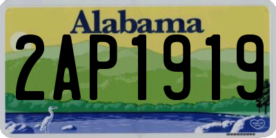 AL license plate 2AP1919