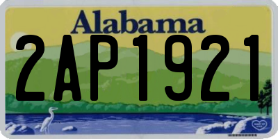 AL license plate 2AP1921