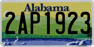 AL license plate 2AP1923