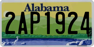 AL license plate 2AP1924
