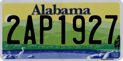AL license plate 2AP1927