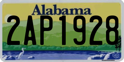 AL license plate 2AP1928