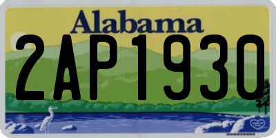AL license plate 2AP1930