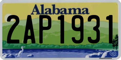 AL license plate 2AP1931