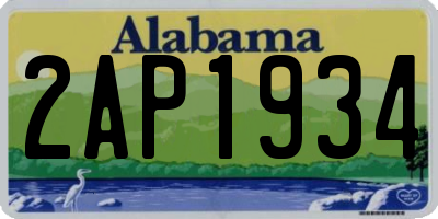 AL license plate 2AP1934