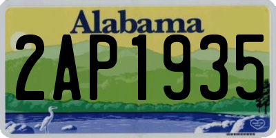 AL license plate 2AP1935