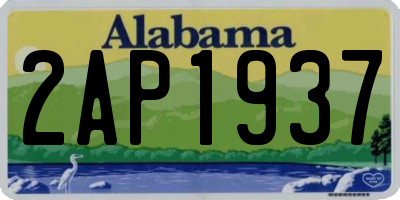 AL license plate 2AP1937
