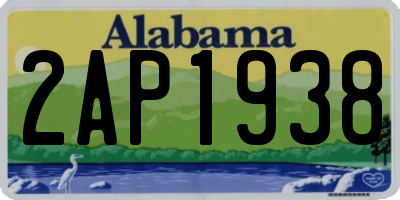 AL license plate 2AP1938