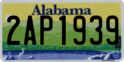 AL license plate 2AP1939