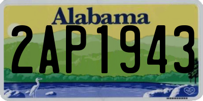 AL license plate 2AP1943