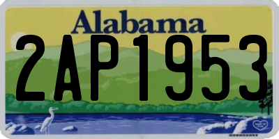 AL license plate 2AP1953