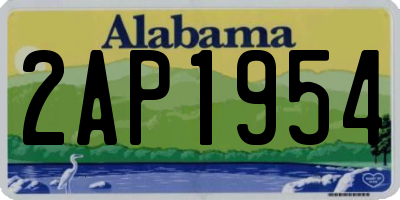 AL license plate 2AP1954